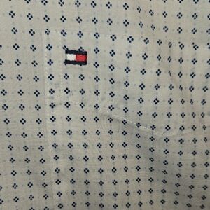 Tommy Hilfiger White Shirt with Blue Dots